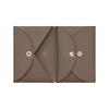 Hermes Calvi Duo Silver Buckle Epsom Calfskin Card Holder Wallet Unisex Wallet Elephant-Grey H083035CK18
