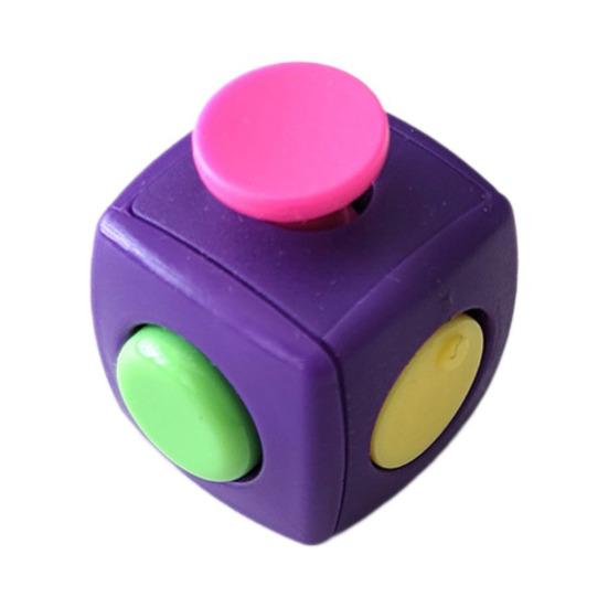 Stress Relief Clicker Cube Toy Portable Anti-Anxiety Relaxation Cube Home Office Silent Calming Cube Sensory Toy