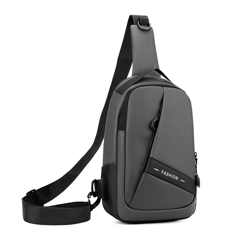 Мужская легкая водонепроницаемая нагрудная сумка - Спортивный слинг с USB-зарядкой и множеством карманов (Прочный и «свободные руки» для активного отдыха)