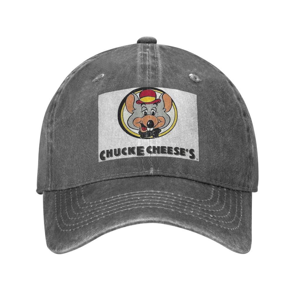 Chuck E Cheese Denim Baseball Caps Snapback Baseball Hats Breathable Casquette Outdoor for Unisex's And Women's
