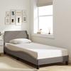 VidaXL Bed Frames with Headboard, Upholstered Bed with Slat Base, Single Bed with Footboard, Adult Bedroom Bed, 373089