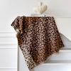 Дизайн с леопардовым принтом, универсальное сочетание цветов, двухсторонний шарф из искусственного кашемира, двухцелевой теплый шарф, женская шаль для осени и зимы