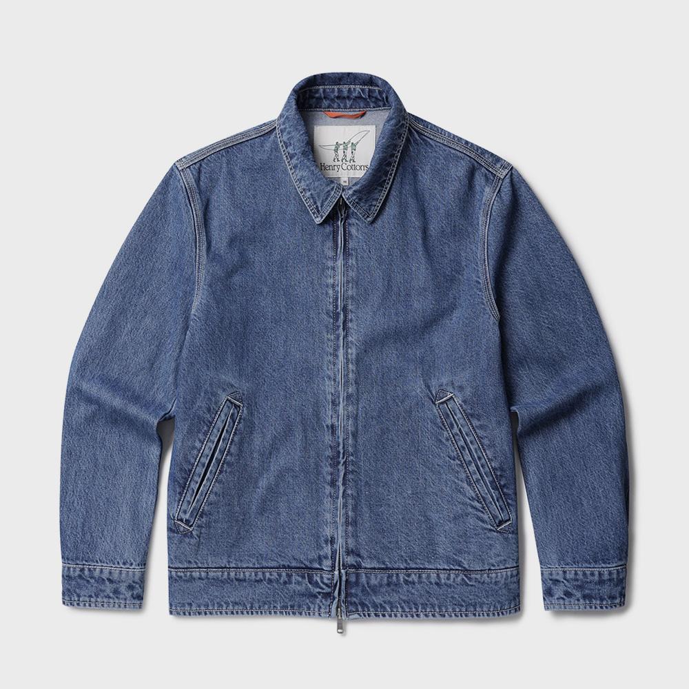 Henry Cottons Denim Zip-Up Jumper_Ahuas25131Ind