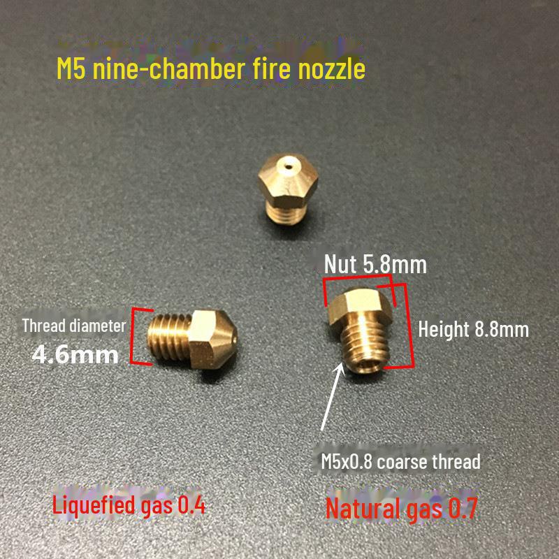 Nozzle Brass Conversion Kit for Gas Water Heater and Stove Accessories