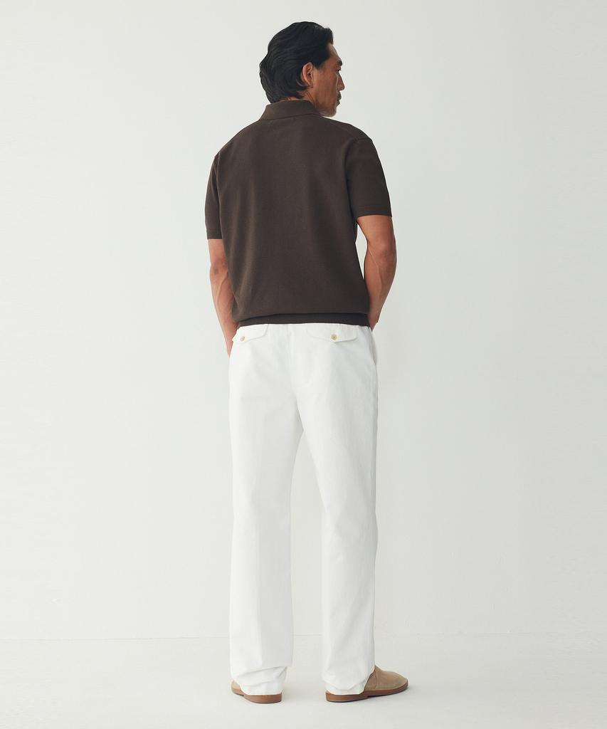 MAN ON THE BOON Textured Short Polo_Brown 4716113031