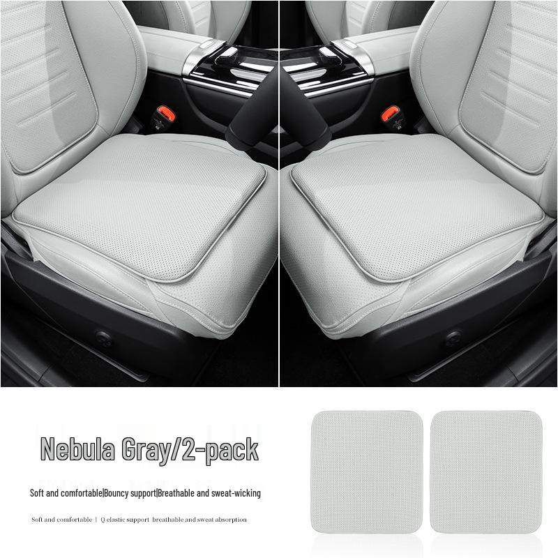 Дышащая наппа кожа Подушка для автомобильного сиденья - Нескользящая, Универсальная посадка для всех сезонов