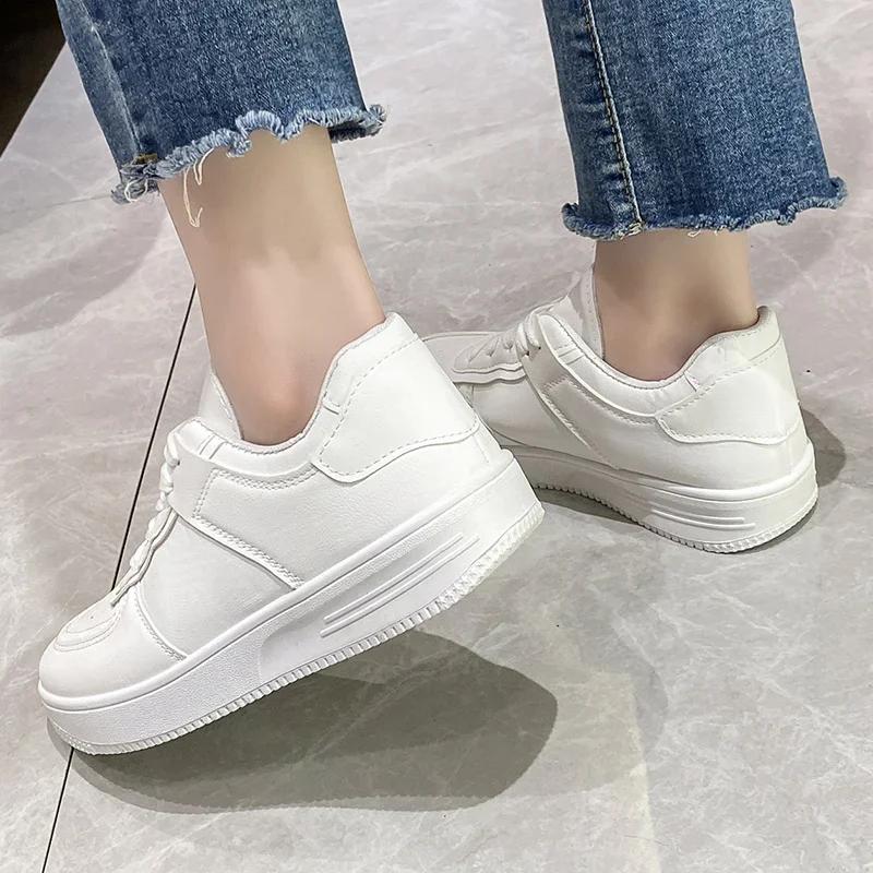 2024 Весна и Осень Новый Стиль Модные и Удобные Белые Туфли Женские Спортивные Туфли Весна и Осень Повседневные