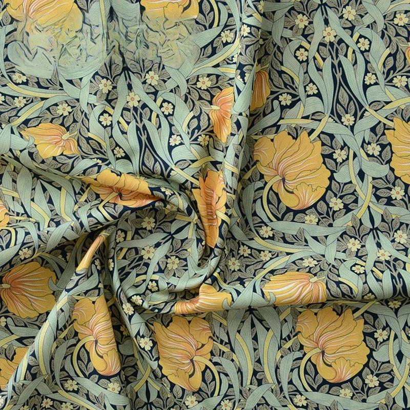 100x145cm Morris Fabric Ethnic Cotton Sewing Patchwork Accessories Vintage Home Decor Textile Per Meter