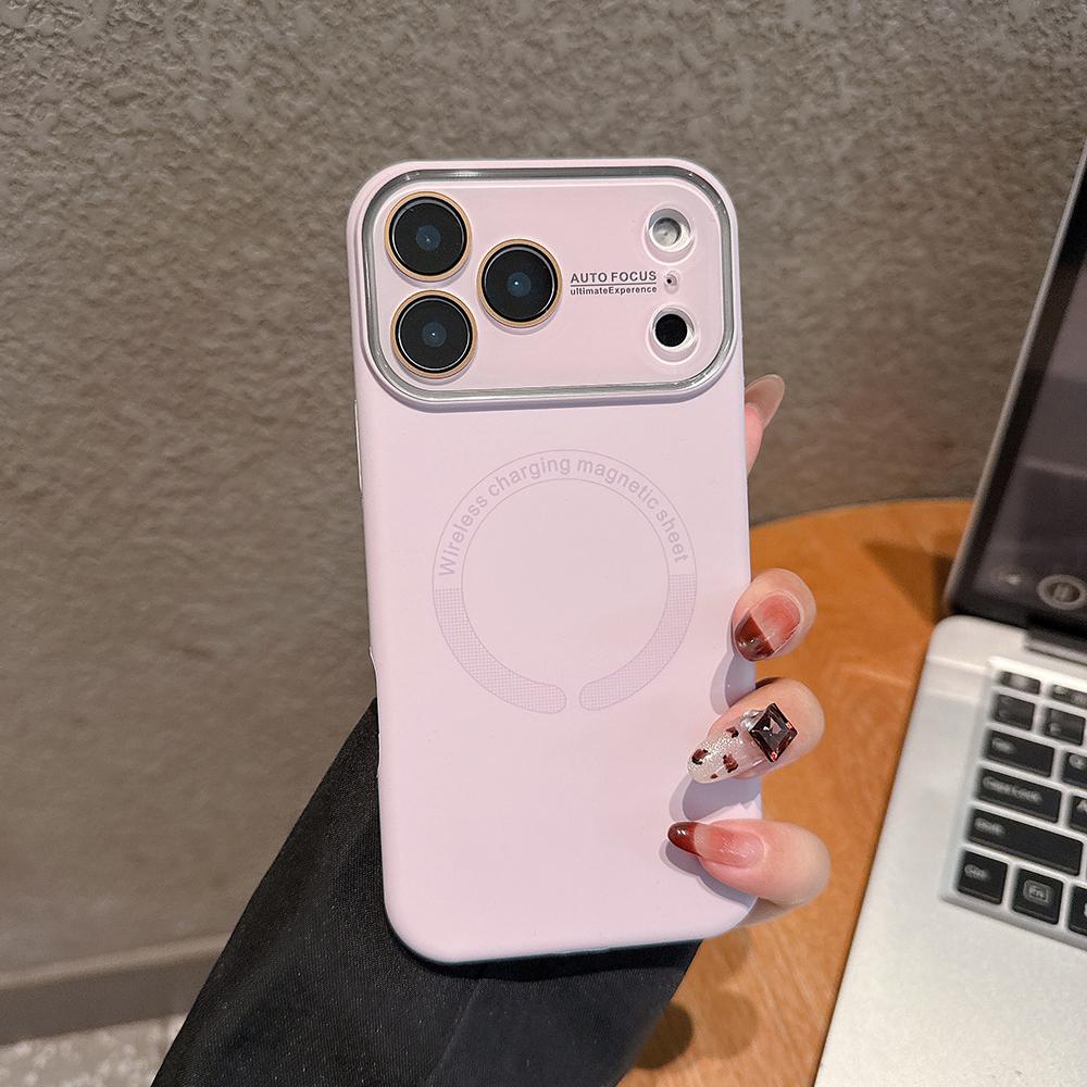 Жидкое Нано Матовое Стекло Для Чехла Magsafe Для iPhone 17 16 15 14 13 Pro Max Магнитная Беспроводная Зарядка Силиконовый Ударопрочный Чехол