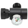 CO2 Cylinder Refill Adapter Connector CGA320 // TR21-4 ASA 3000psi Pressure Gauge Black
