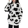 Autumn Winter Female Hoodies Cow Printed Women Sweatshirt Hoodie Long Sleeve Fashion Women's Hoodies Casual Lady Hooded Tops