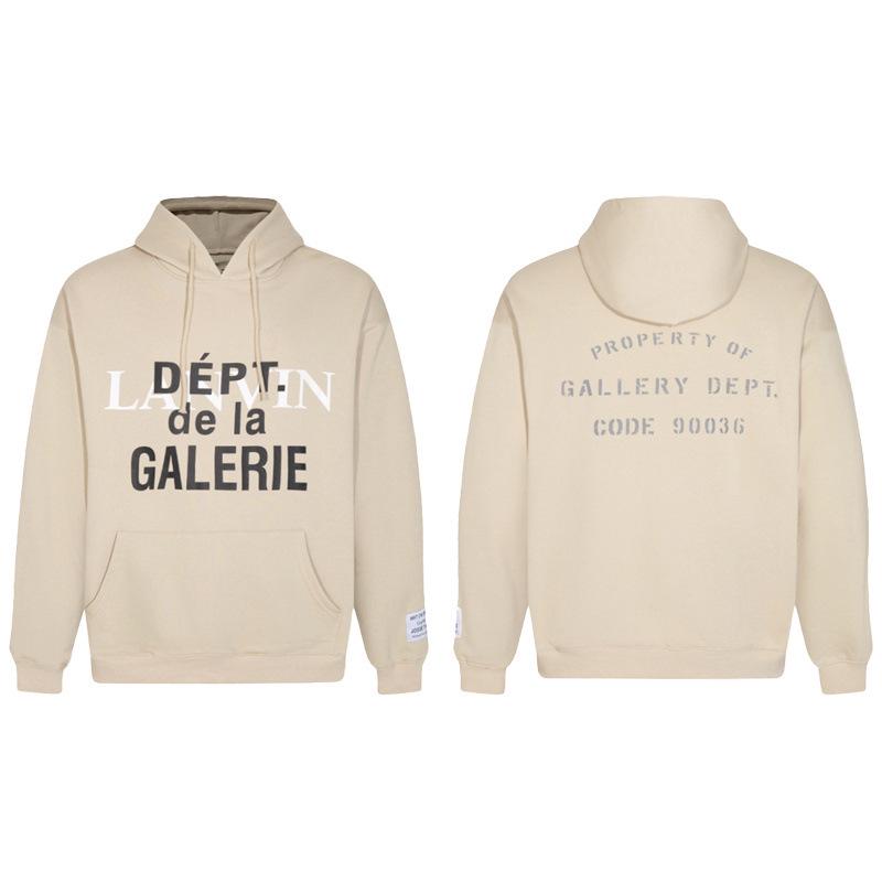 Унисекс Классическая толстовка с капюшоном из чистого хлопка с принтом GALLERY