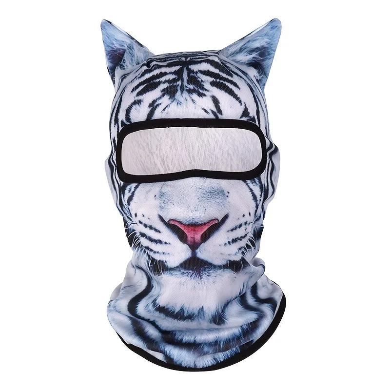 3D Cat Ski BalaclavaAnimal Face Covering Full Face Hood Masque Cute AnimalBalaclava Motorcycle Motocross Ski Snowboard Hat