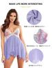 Babydoll Sexy Popular Shorts Slip Sheer Half Slip Floral Embroidery Mini Camisole Nightgown Cute Princess Lingerie Extreme Mesh Lace Babydoll Set