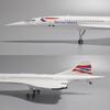 Модель самолета British Airways Concorde из металлического сплава в масштабе 1-125, 50 см, модель самолета Великобритании, детские подарки на день рождения, коллекционные игрушки