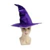 Бархатная шляпа ведьмы, дизайн с острым углом, поля на железной проволоке, тематическая шляпа для ролевых игр, аксессуары для костюма на Хэллоуин