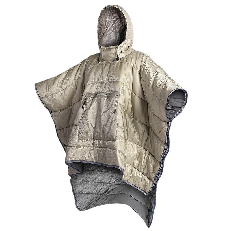 Multi-functional Wearable Cape Cloak Sleeping Bag for Travel and Mountain Climbing Quilted Camping Cloak Camping Poncho