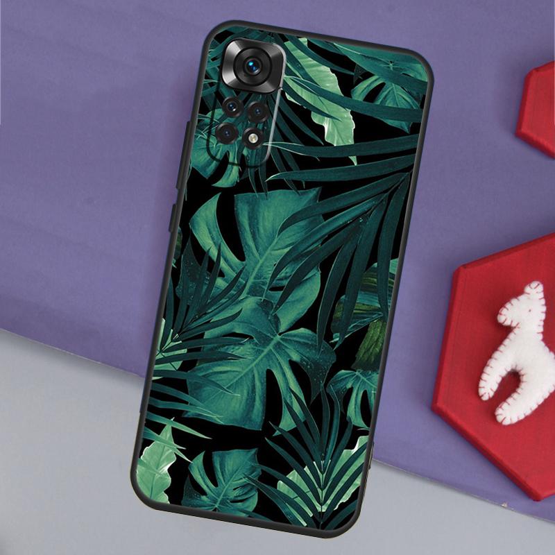 Tropical Leaf Pattern Funda For Xiaomi Redmi Note 14 13 12 Pro 11 9 10 9S 10S 11S 12S Redmi 14C 10C 12C 13C Case