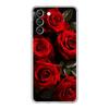 Чехол для телефона Samsung Galaxy S24 Plus S23 S22 S21 S20 FE Ultra 5G S10 S10E S9, прозрачный силиконовый чехол, красивые цветы красной розы