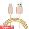 USB Type C Cable [2 M] - Nylon Fast Charger Data Sync For Samsung S8 Plus-S8-Honor 9-Sony XA1-XZ-Sony L1- XA1 Ultra -Gold