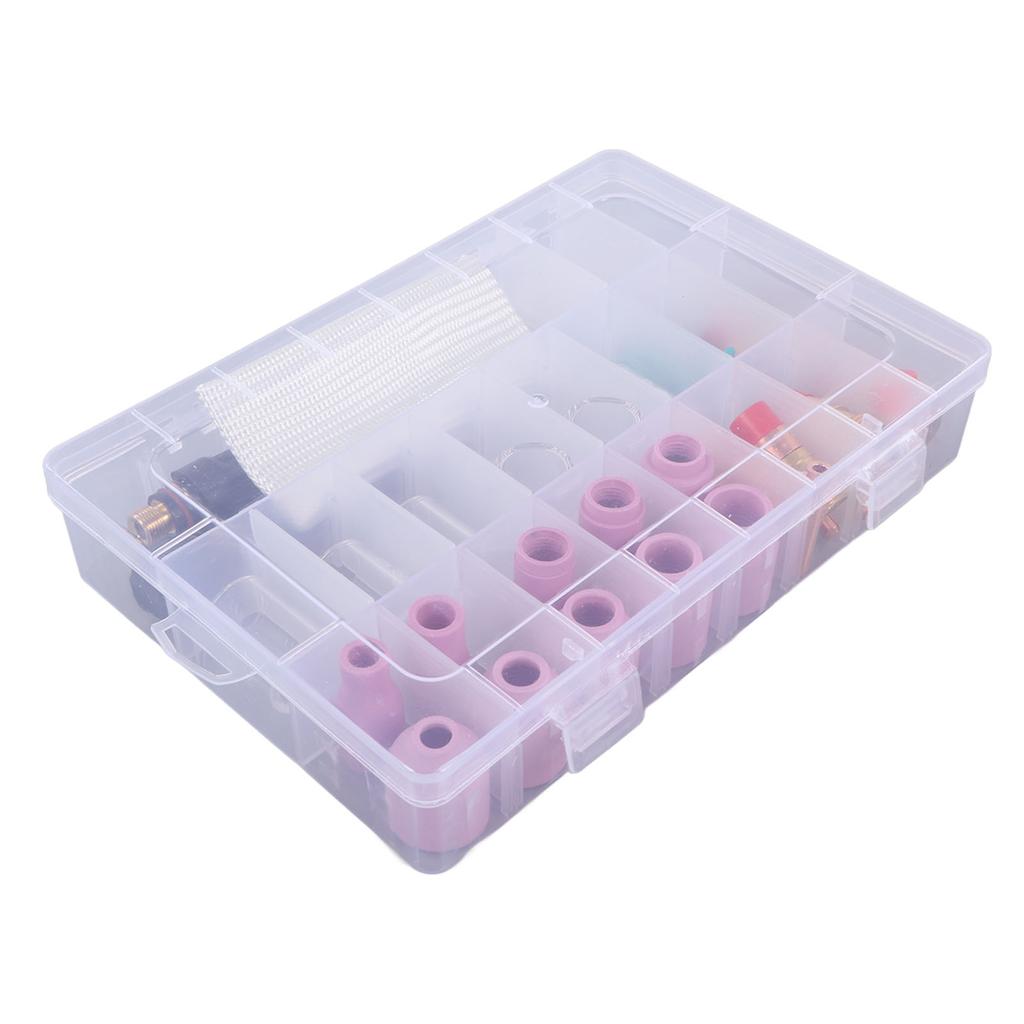 56Pcs TIG Welding Torch Accessories Kit Ceramic Nozzle Glass Cup Holder Equipment for WP17 18 26
