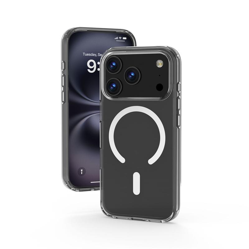 Прозрачный чехол с беспроводной зарядкой MagSafe для iPhone Для iphone 17 Pro Max 17 Air 16 15 14 12 11 Ультратонкий Жесткая задняя крышка