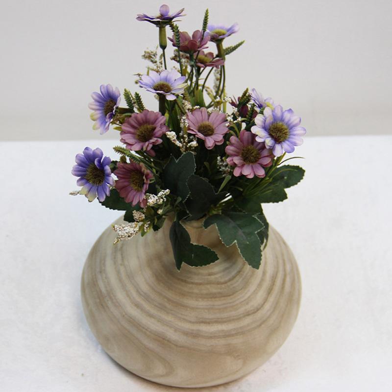 1 шт., цельный деревянный цветочный горшок, настольное украшение, гостиная, маленькая ваза, творческая композиция, ваза, украшение для дома