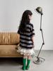 Girls' striped T-shirt dress summer 2026 new stylish children's summer dress short sleeved long skirt big children's princess dress