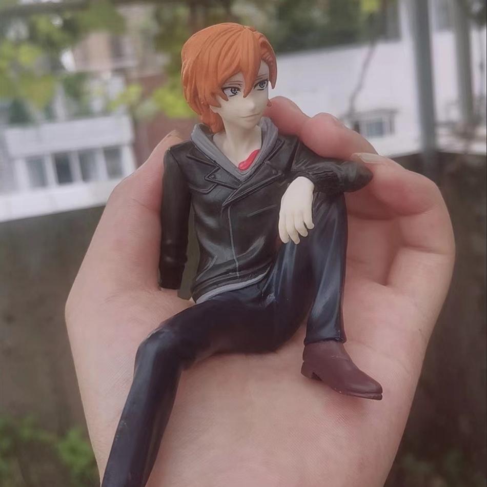 В наличии Бродячие псы Литературы 12см Дадзай Осаму Лапша Пресс Фигурка Японские Мультяшные Фигурки Коллекция Милые Игрушки