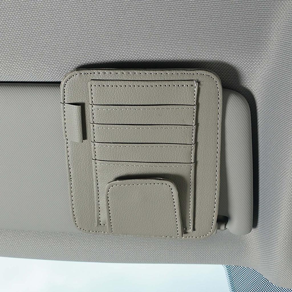 Автомобильные принадлежности, держатель для автомобиля, солнцезащитный козырек, держатель для удостоверения личности, многофункциональный кожаный держатель для ручек, держатель для очков для автомобилей