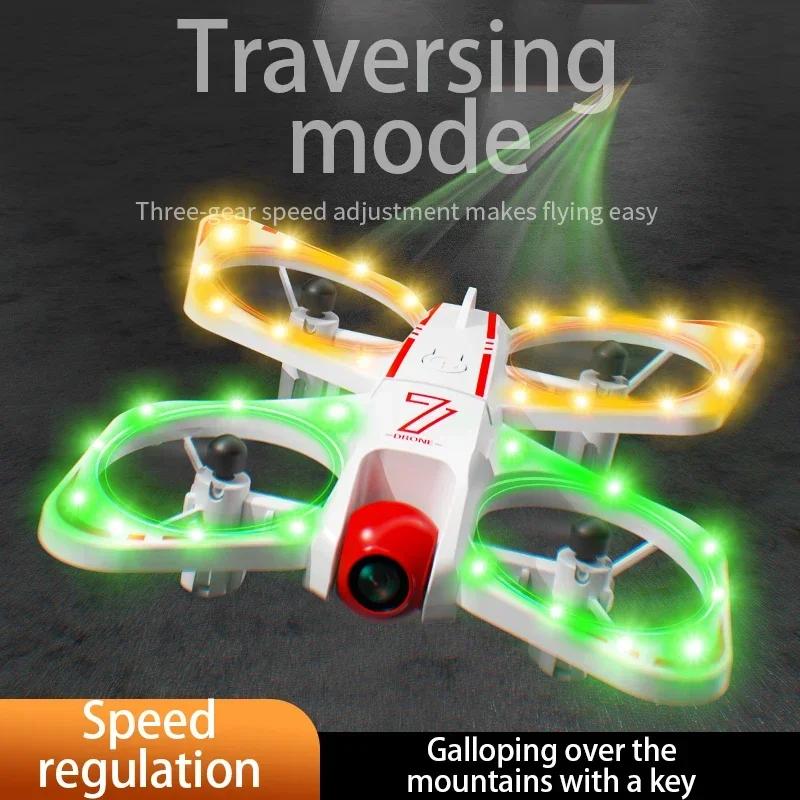 Non-Toxic Cz07 Uav Dazzling Lighting Night Drone Toy 4K Hd Dual-Camera Drone Aerial Pography Aircraft Stunt Rc Toys Children'S Day Gift