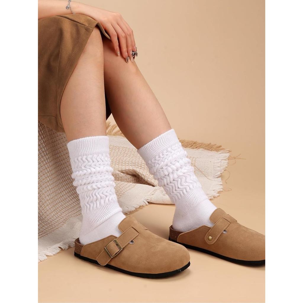 3 Pairs Slouch Socks for Women Size 9-11 Soft Extra Long Scrunch Knee High Boot Socks