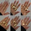Wind Metal Smooth Water Droplet Hug Ring Female, Personality Design Sense Open Ring Rings