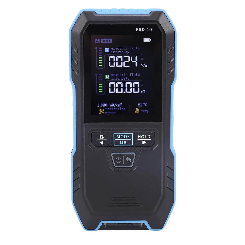 Измеритель электромагнитного поля 4 в 1 Детектор электрического магнитного поля радиочастотного излучения температуры EF MF RF-метр с