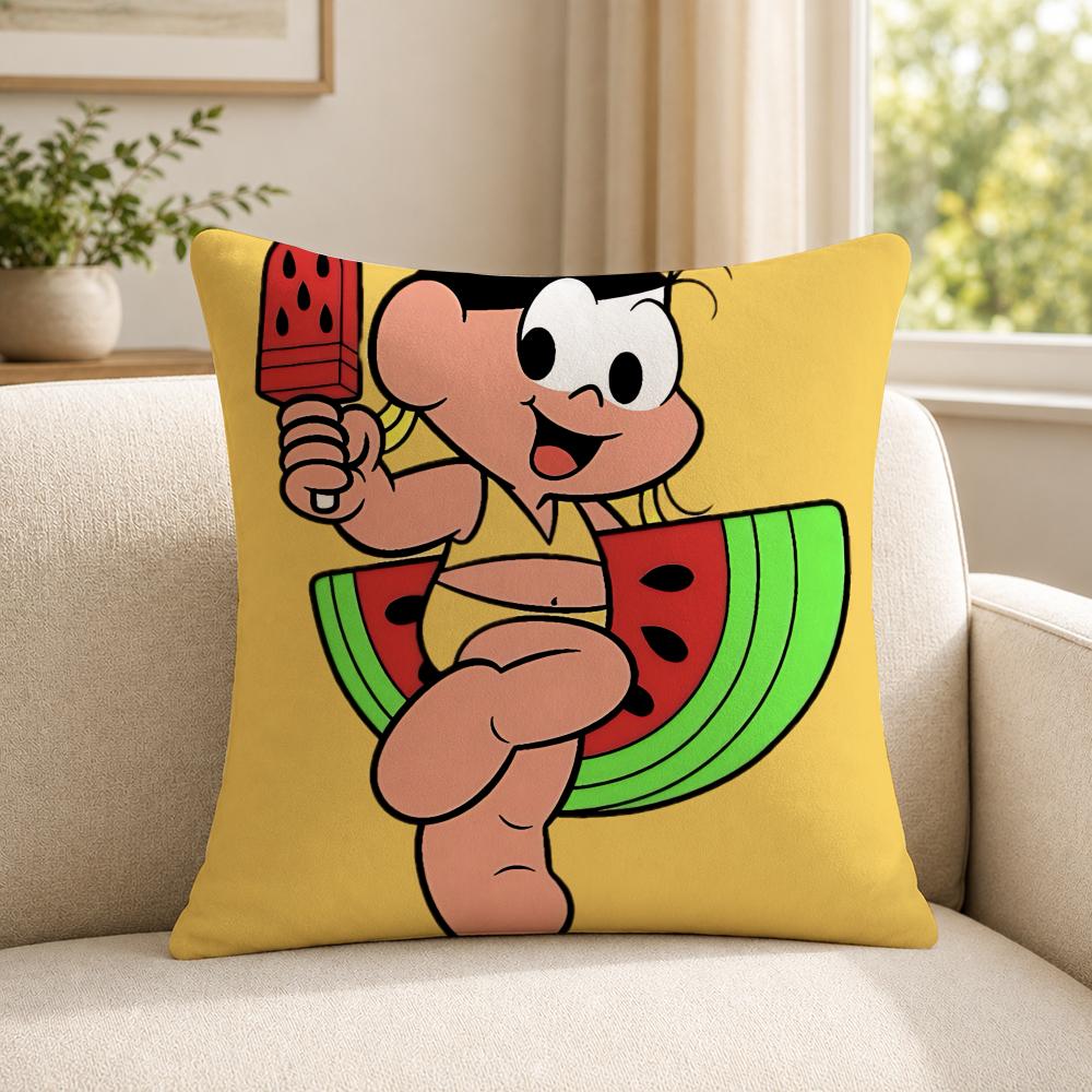 Character MMagali Cartoon Cushion Cover Soft Short Plush SkinFriendly Cushion Case for MultiScene Use