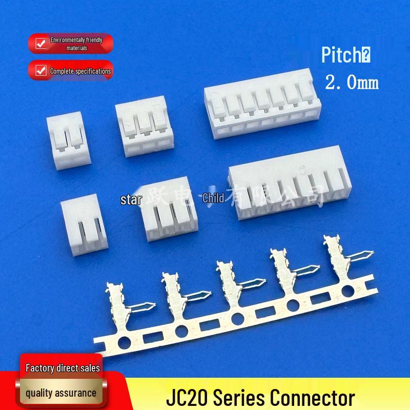 Плата-коннектор JC20 с шагом 2,0 мм с клеммами для вставки и wire wrapping
