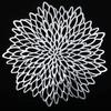 Hollow Heat Resistant Placemat Floral Design Gold Silver Table Protection Mat Anti-Scalding Heat Insulation Mat for Home Dining Kitchen