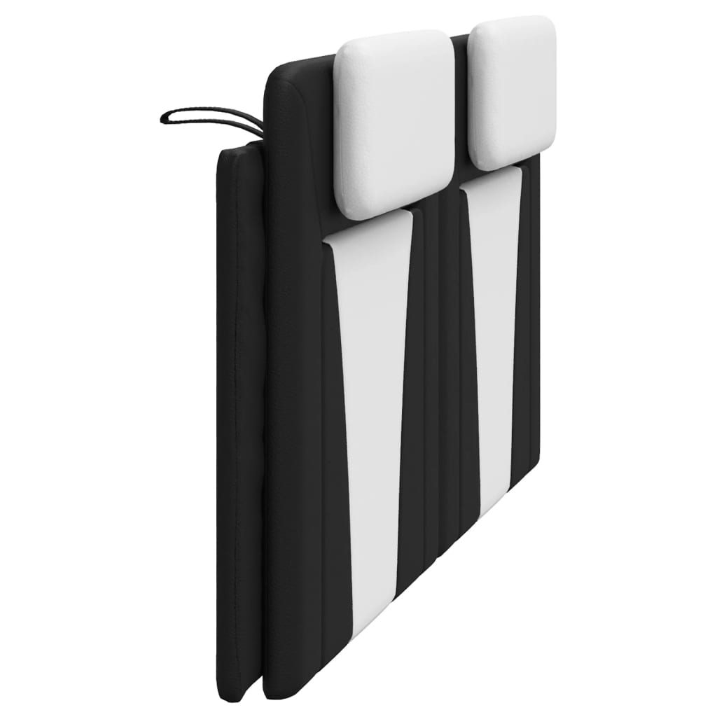 Headboard Cushion Viana Black and White 180 cm Faux Leather