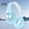 Wireless Headphones with RGB Breathing Light Stable Connection Low Latency Noise Reduction Deep Bass Bluetooth-compatible Over-Ear Headphones