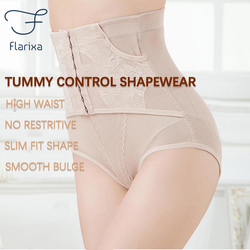 Flarixa High Waist Postpartum Body Shaping Pants Women's Briefs Seamless Briefs Tummy Control Body Shaping Pants