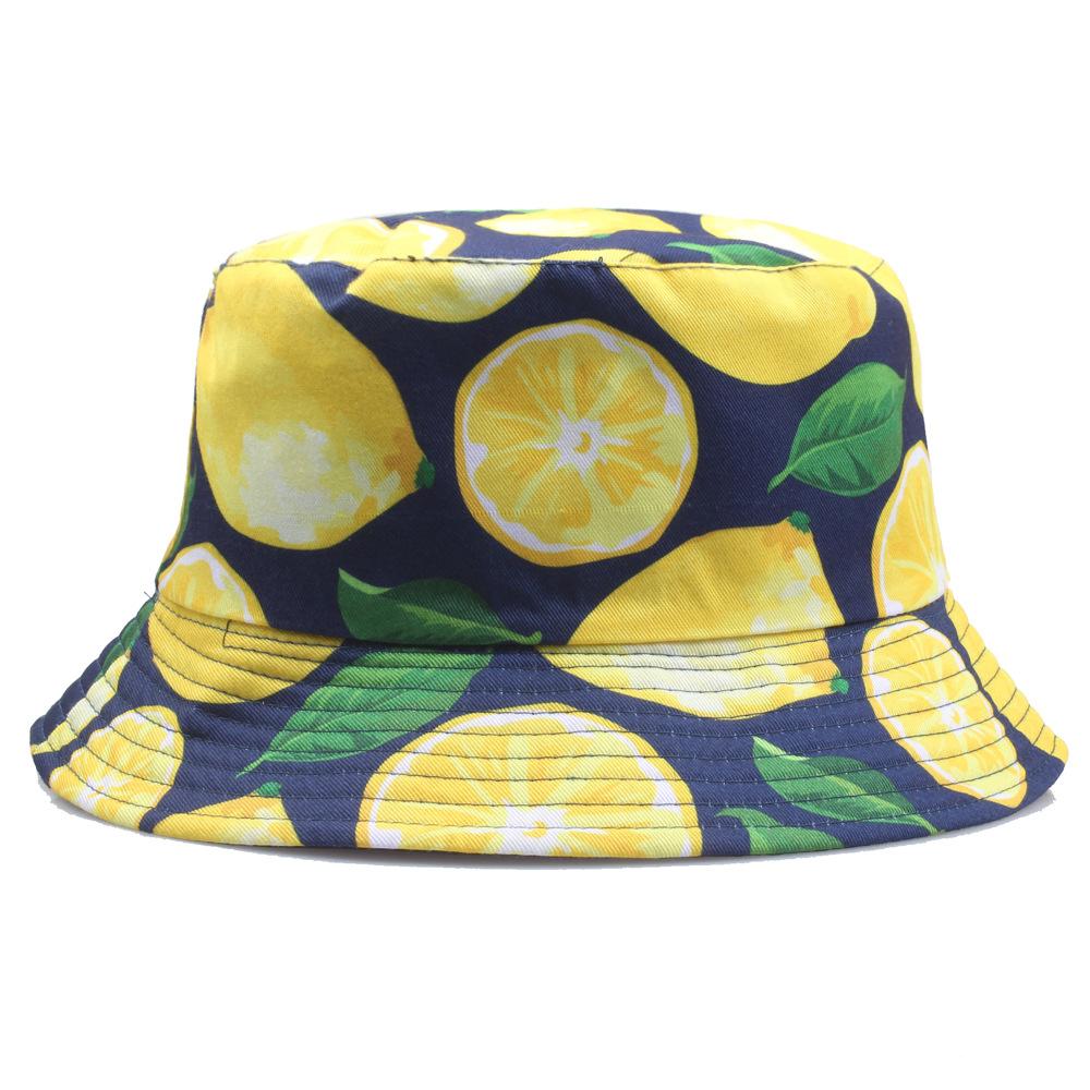 Summer Fruits Print Bucket Hats For Women Unisex Panama Hat Boy Girls Sunscreen Sun Visor Hat Outdoor Sport Hip Hop Fisherman's Cap