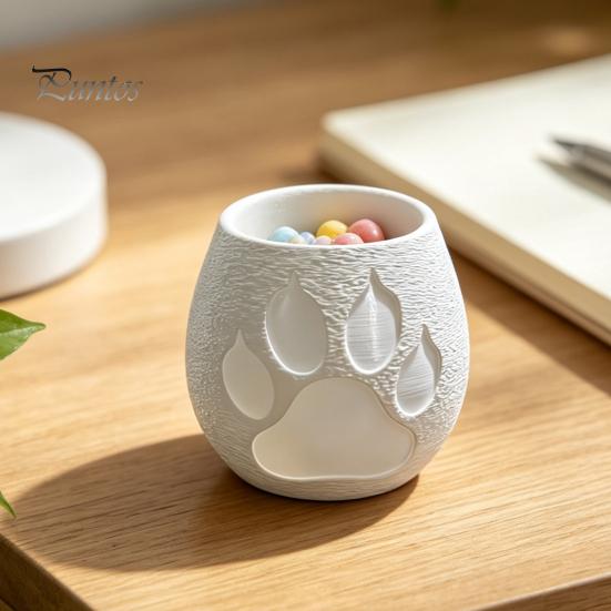 Декоративный подсвечник, 3D-печатный держатель в виде лапы собаки, чашка для чайной свечи с отпечатком лапы щенка, для настольного компьютера, центральный элемент обеденного стола, подарки для любителей домашних животных, чайная свеча