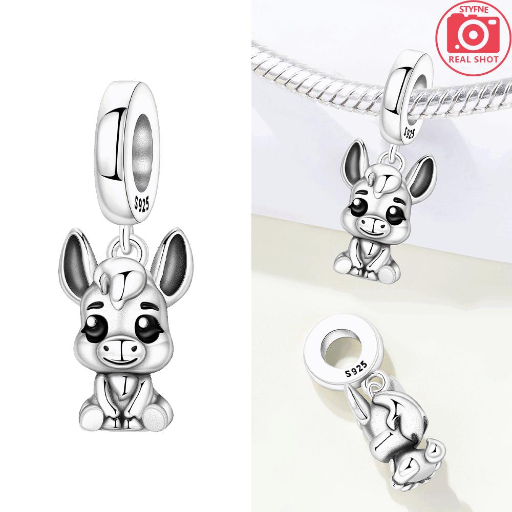 Anniversary Charms Copper Original Cute Lamb Mouse Cheese Animal Fox Dragonfly Beads Fit Bracelet Women Jewelry Diy Gift