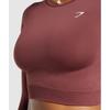 Gymshark Повседневный бесшовный укороченный топ с длинными рукавами бордового цвета B7a2s Rbqv