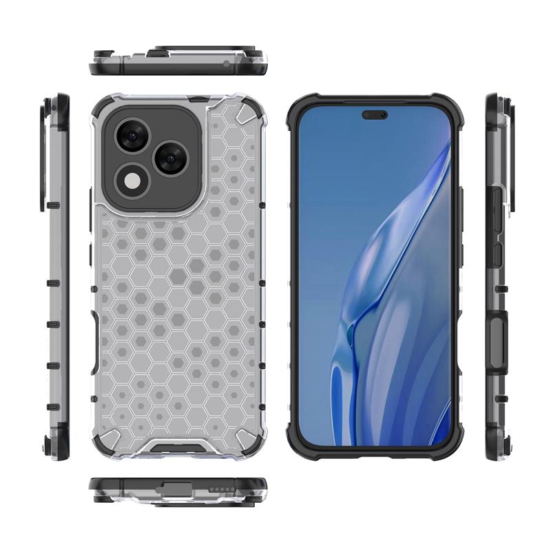 Shockproof Transparent Case For Honor 400 Lite Honeycomb Armor Full Back Case Honor 400 Lite Case Cover For Honor 400 Lite 5G