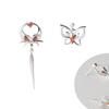 Аниме Tian Guan Ci Fu Hua Cheng Xie Lian, серьги-гвоздики для косплея, кулон-бабочка, асимметричные серьги с кисточками, аксессуары