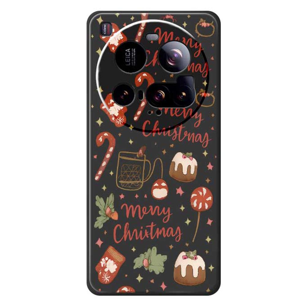 For Xiaomi 15 Ultra Case Merry Christmas Pattern Printing Straight Edge TPU Phone Back Cover
