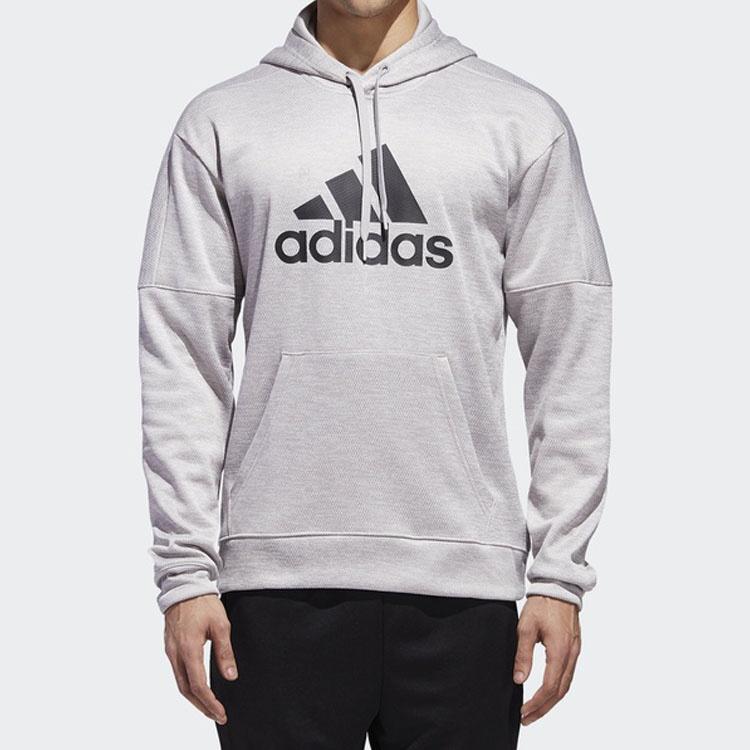 adidas Large logo Printing Pattern Pullover Gray Men's DH9017