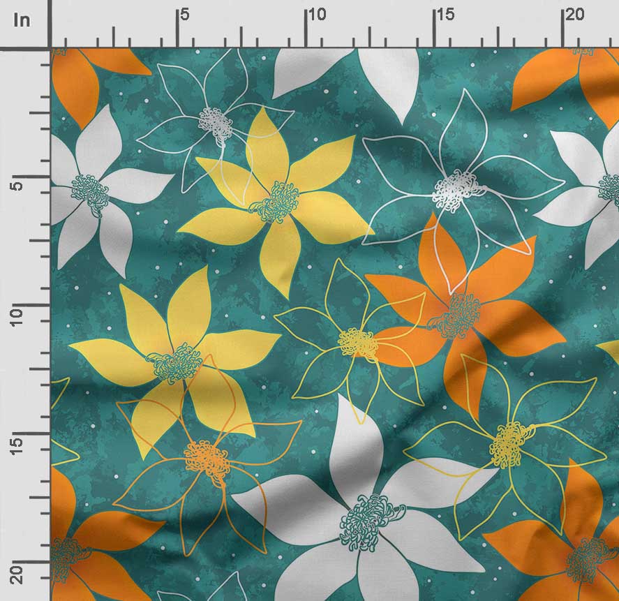 Soimoi Ткань для квилтинга из хлопкового батиста с цветочным принтом, продаваемая во дворе — швейные принадлежности для хлопчатобумажной ткани средней плотности шириной 42 дюйма