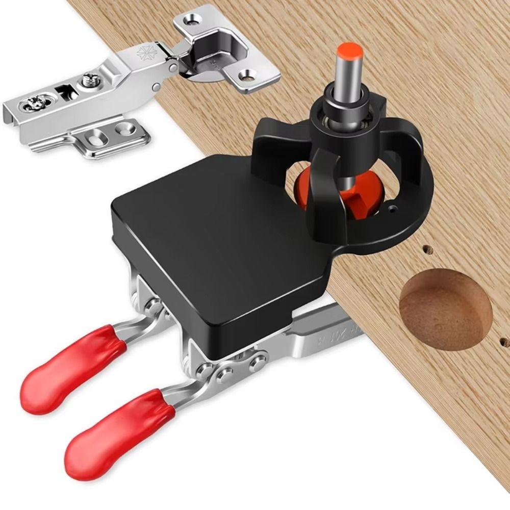 Dual Fixture 35mm Hinges Boring Jig Locator Template Hinge Hole Locator Wardrobe Installation